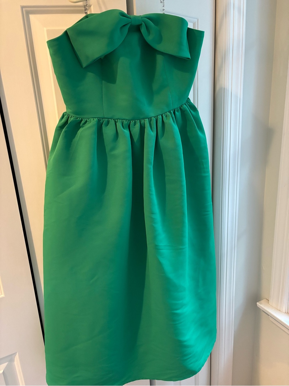 Sachin + Babi Bright Emerald Strapless Bow-Front Party Dress, size 6